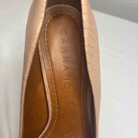 Carrano Madelyn Snake Rose Pump with Natural Stack Heel Sz 9 - Picture 3 of 10